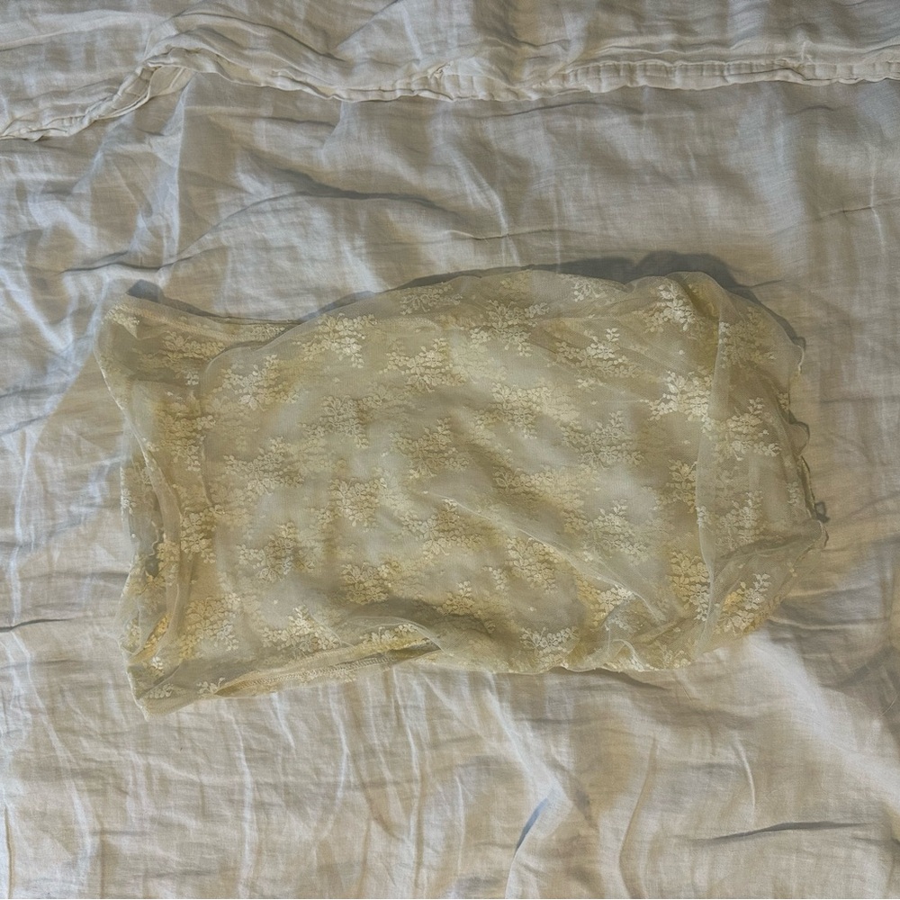 Free People Cream Lace Chemise